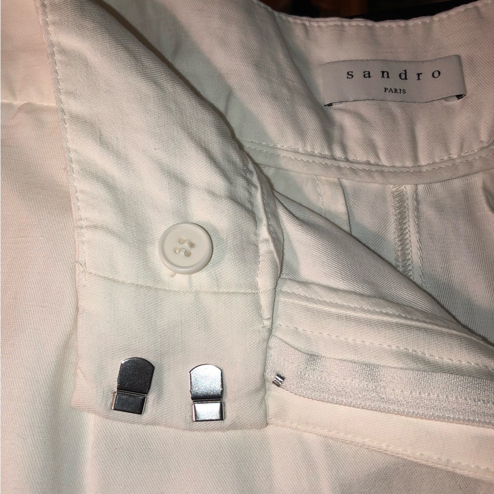 Sandro Paris White Embroidered Shorts,Size-(FR)-36/(US)-4-5.5 or Small,GUC - Picture 8 of 13